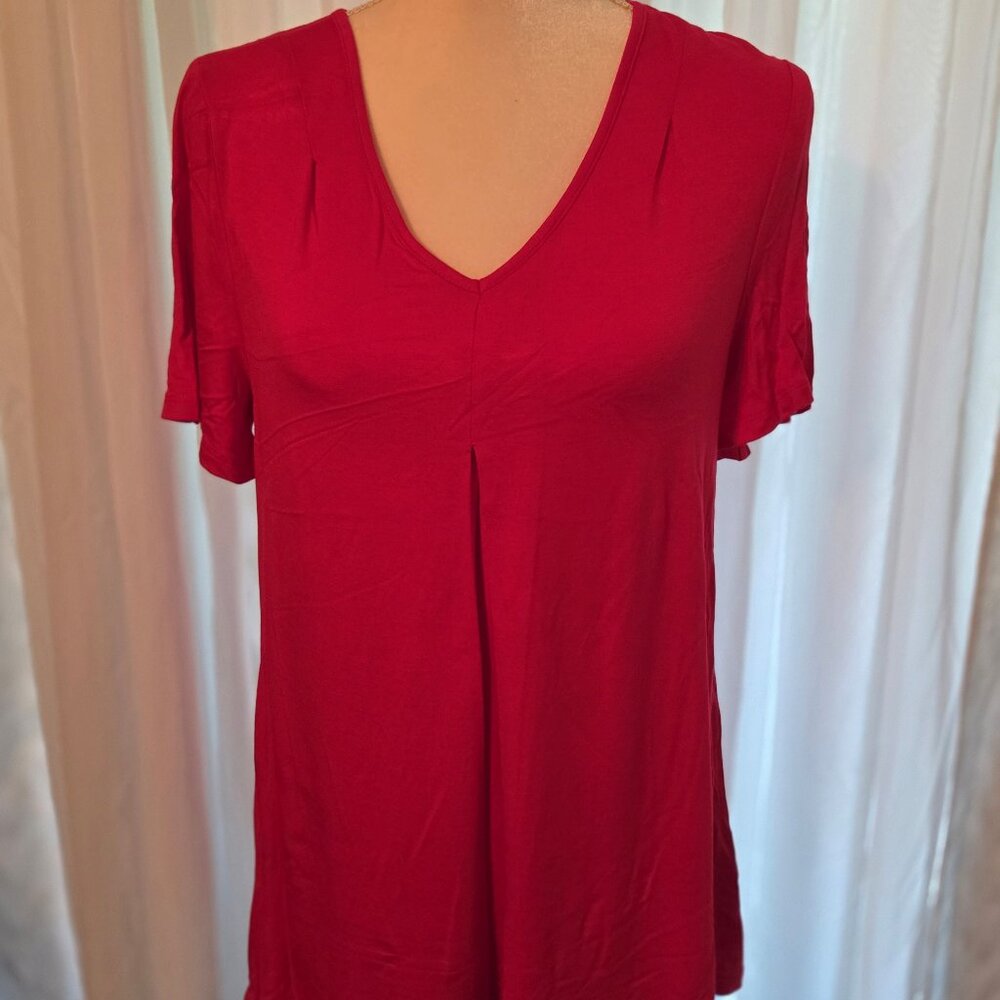 😁*BOGO SALE*😁  RIO & Rian Lychee LGFNY red Blouse size small